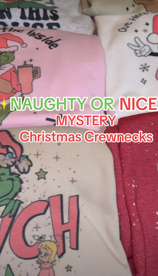 NAUGHTY or NICE MYSTERY Christmas Crewneck