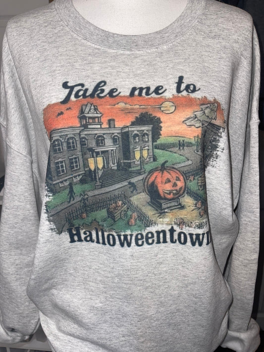 Take me to Halloween Town Crewneck Sweater