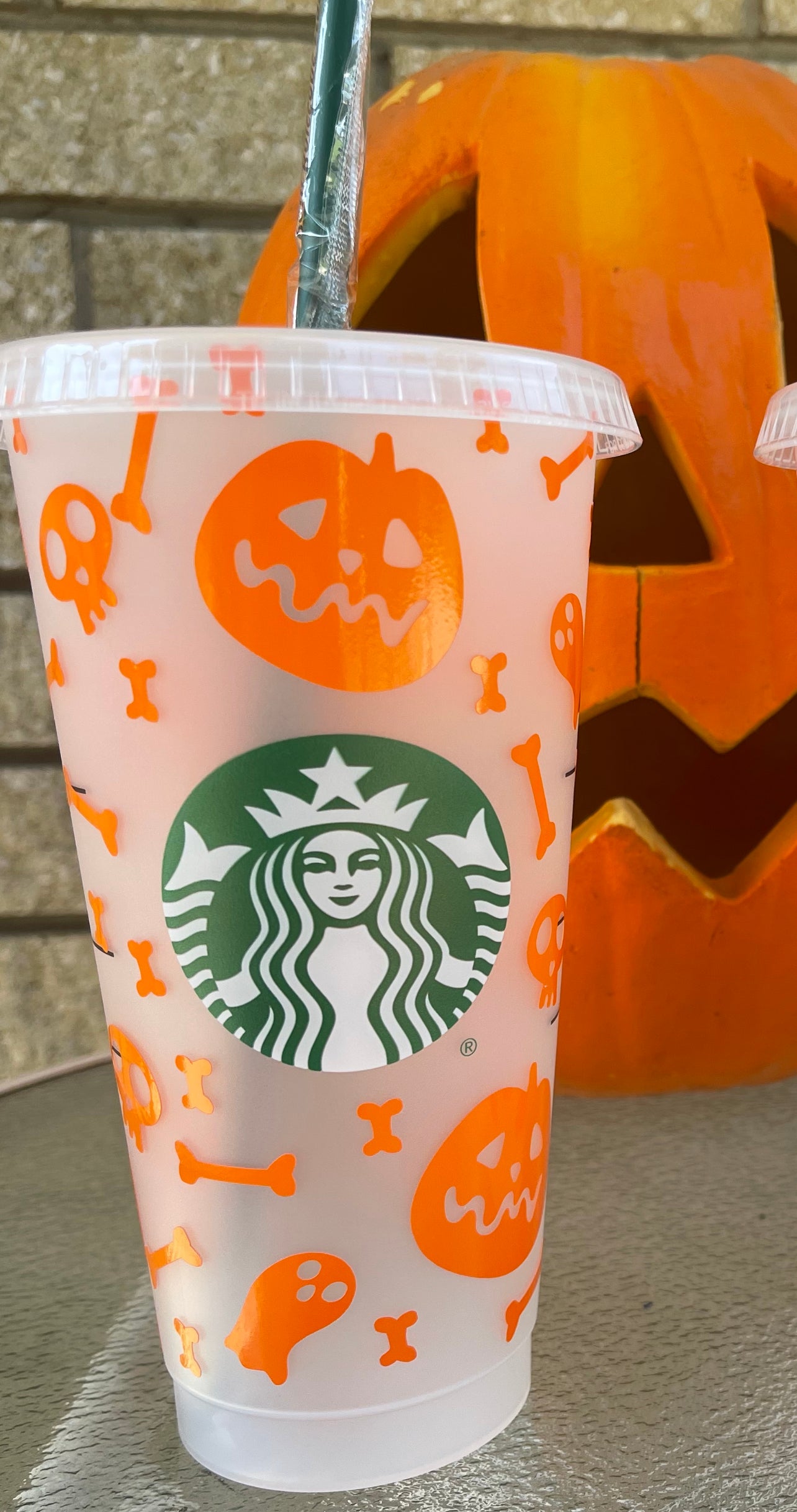Starbucks pumpkin reusable gold cup 🎃